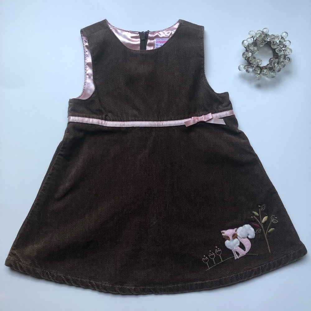 Gymboree Fox Jumper Dress- Girls 12-18M - Picture 2 of 11